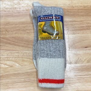 Brand New Wool Duray Gray and White Work Socks